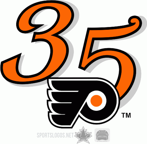 Philadelphia Flyers 2001 02 Anniversary Logo iron on paper